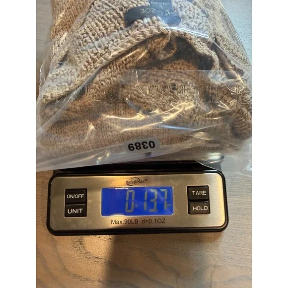 Rachel Zoe Sweater Women Large Tan Beige Cotton Blend Knit Long Sleeve Crew Neck - Picture 7 of 7